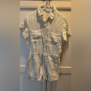 Bella Dahl Blue  Button-Up Romper